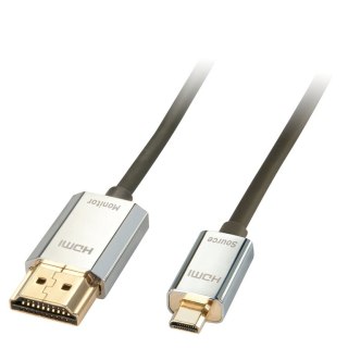 Lindy 41678 kabel HDMI 3 m HDMI Typu A (Standard) HDMI Typu D (Micro) Czarny, Chrom, Złoto Lindy