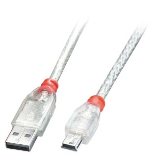 Lindy 41780 kabel USB 0,2 m USB 2.0 USB A Mini-USB B Przezroczysty Lindy