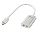 Lindy 42711 kabel do telefonu Biały USB C 3.5mm Lindy