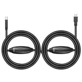 Lindy 43098 kabel USB 10 m USB 3.2 Gen 1 (3.1 Gen 1) USB A USB B Czarny Lindy