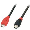 Lindy 31717 kabel USB 0,5 m USB 2.0 Mini-USB B Micro-USB B Czarny, Czerwony Lindy