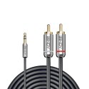 Lindy 35332 kabel audio 0,5 m 3.5mm 2 x RCA Antracyt Lindy