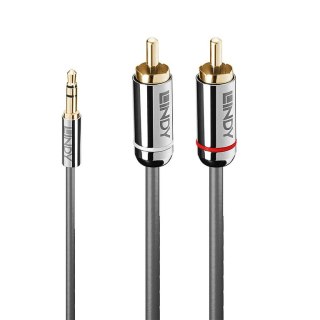 Lindy 35336 kabel audio 5 m 3.5mm 2 x RCA Antracyt Lindy