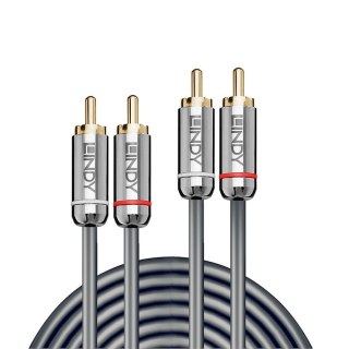 Lindy 35346 kabel audio 2 m 2 x RCA Antracyt Lindy