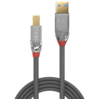 Lindy 36661 kabel USB 1 m USB 3.2 Gen 1 (3.1 Gen 1) USB A USB B Chrom, Szary Lindy