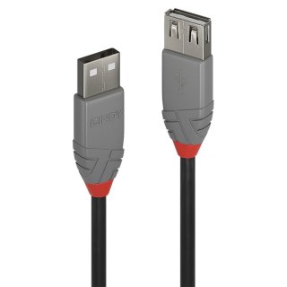 Lindy 36701 kabel USB 0,5 m USB 2.0 USB A Czarny, Szary Lindy