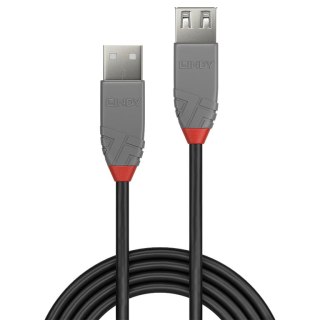 Lindy 36701 kabel USB 0,5 m USB 2.0 USB A Czarny, Szary Lindy