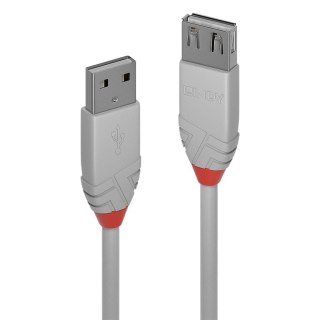 Lindy 36712 kabel USB 1 m USB 2.0 USB A Szary Lindy