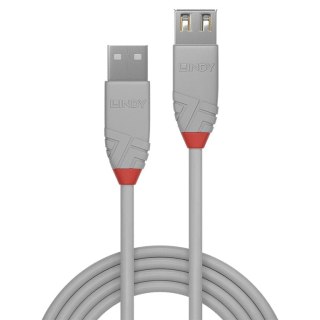 Lindy 36712 kabel USB 1 m USB 2.0 USB A Szary Lindy