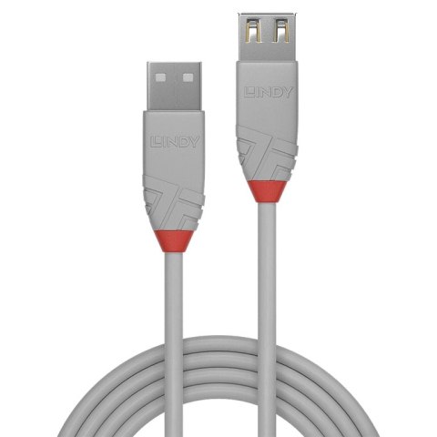 Lindy 36713 kabel USB 2 m USB 2.0 USB A Szary Lindy