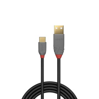 Lindy 36885 kabel USB 0,5 m USB 2.0 USB A USB C Czarny, Szary Lindy