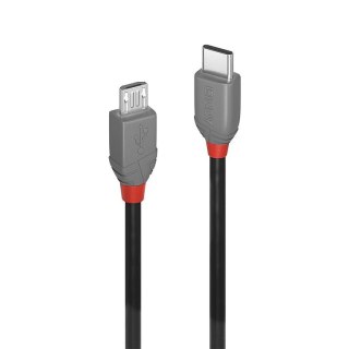 Lindy 36890 kabel USB 0,5 m USB 2.0 USB C Micro-USB B Czarny, Szary Lindy