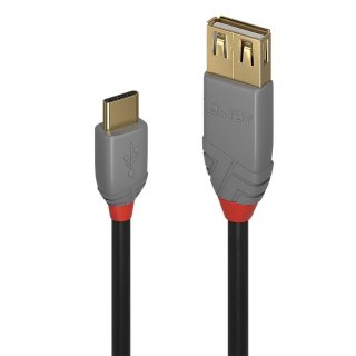 Lindy 36897 kabel USB 0,15 m USB 2.0 USB A USB C Czarny, Szary Lindy