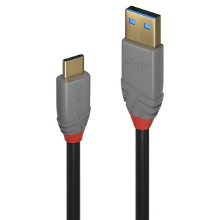 Lindy 36910 kabel USB 0,5 m USB C USB A Czarny, Szary Lindy