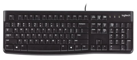 Logitech K120 Corded Keyboard klawiatura USB QWERTY Amerykański międzynarodowy Czarny Logitech