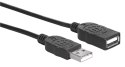 Manhattan 308519 kabel USB 1 m USB 2.0 USB A Czarny Manhattan