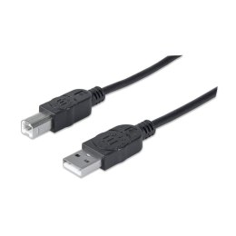 Manhattan 333368 kabel USB 1,8 m USB 2.0 USB A USB B Czarny Manhattan