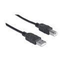 Manhattan 333368 kabel USB 1,8 m USB 2.0 USB A USB B Czarny Manhattan