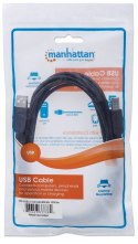 Manhattan 333382 kabel USB 3 m USB 2.0 USB A USB B Czarny Manhattan