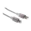 Manhattan 333405 kabel USB 1,8 m USB 2.0 USB A USB B Srebrny Manhattan