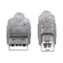 Manhattan 333405 kabel USB 1,8 m USB 2.0 USB A USB B Srebrny Manhattan