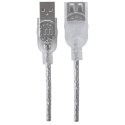 Manhattan 336314 kabel USB 1,8 m USB 2.0 USB A Srebrny Manhattan