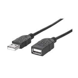 Manhattan 338653 kabel USB 1,8 m USB 2.0 USB A Czarny Manhattan