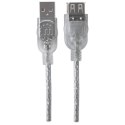 Manhattan 340502 kabel USB 4,5 m USB 2.0 USB A Srebrny Manhattan