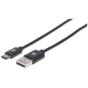 Manhattan 353298 kabel USB 1 m USB 2.0 USB C USB A Czarny Manhattan