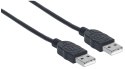 Manhattan 353892 kabel USB 1 m USB 2.0 USB A Czarny Manhattan