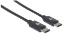 Manhattan 354875 kabel USB 2 m USB 2.0 USB C Czarny Manhattan