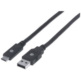 Manhattan 354974 kabel USB 2 m USB 3.2 Gen 1 (3.1 Gen 1) USB C USB A Czarny Manhattan