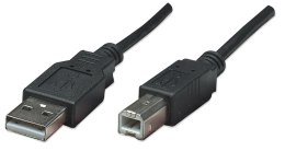 Manhattan 374507 kabel USB 0,5 m USB 2.0 USB A USB B Czarny Manhattan