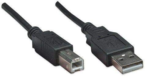 Manhattan 374507 kabel USB 0,5 m USB 2.0 USB A USB B Czarny Manhattan