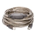 Manhattan 510424 kabel USB 11 m USB 2.0 USB A USB B Srebrny Manhattan