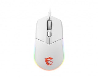 MSI CLUTCH GM11 WHITE myszka Oburęczny USB Typu-A Optyczny 5000 DPI MSI