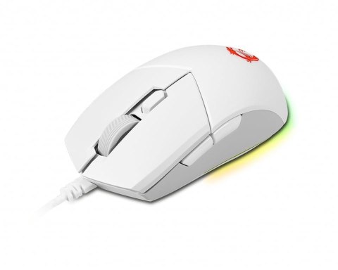 MSI CLUTCH GM11 WHITE myszka Oburęczny USB Typu-A Optyczny 5000 DPI MSI