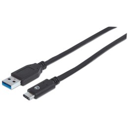 Manhattan 353373 kabel USB 1 m USB 3.2 Gen 2 (3.1 Gen 2) USB A USB C Czarny Manhattan