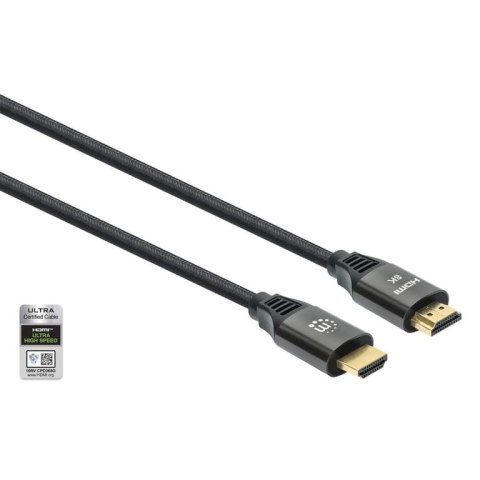 Manhattan 355957 kabel HDMI 3 m HDMI Typu A (Standard) Czarny Manhattan