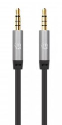 Manhattan 355995 kabel audio 2 m 3.5mm Czarny, Srebrny Manhattan