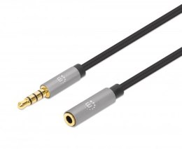 Manhattan 356046 kabel audio 3 m 3.5mm Czarny, Srebrny Manhattan