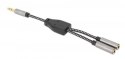 Manhattan 356114 kabel audio 0,15 m 3.5mm 2 x 3.5mm Czarny, Srebrny Manhattan