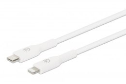 Manhattan 394512 kabel do telefonu Biały 1 m USB C Lightning Manhattan