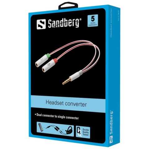 Sandberg Headset converter Dual->Single Sandberg