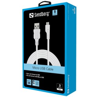 Sandberg MicroUSB Sync/Charge Cable 3m Sandberg