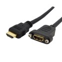 StarTech HDMIPNLFM3 kabel HDMI 0,9 m HDMI Typu A (Standard) Czarny StarTech.com