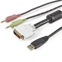 StarTech USBDVI4N1A6 kabel KVM Czarny 1,8 m StarTech.com