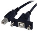 StarTech USBPNLBFBM1 kabel USB 0,3 m USB 2.0 USB B Czarny StarTech.com