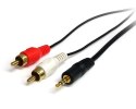 StarTech 0.92m, 3.5mm/2xRCA, M/M kabel audio 0,92 m Czarny StarTech.com