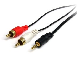 StarTech 0.92m, 3.5mm/2xRCA, M/M kabel audio 0,92 m Czarny StarTech.com